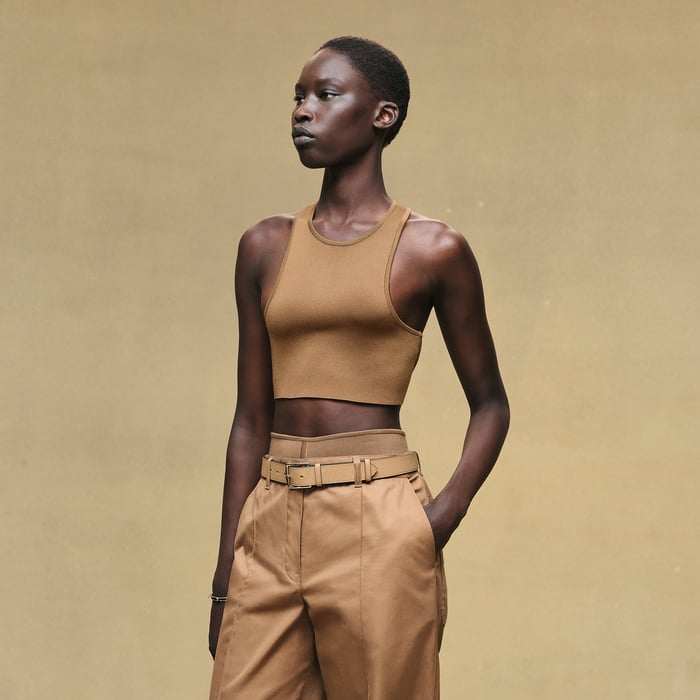 Brun Mahogany Sleeveless Top