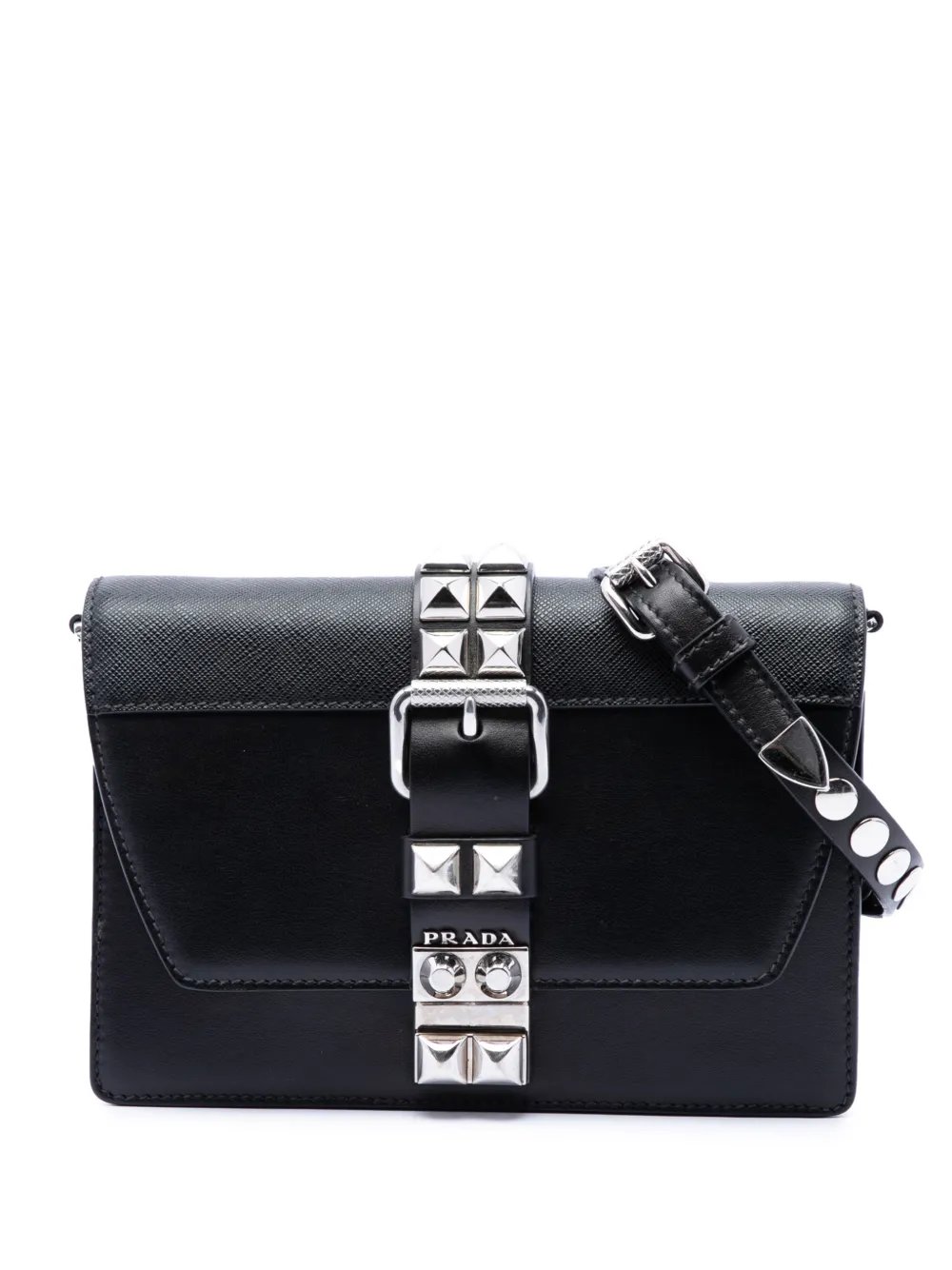 2010-2026 City Calfskin and Saffiano Studded Elektra crossbody bag
