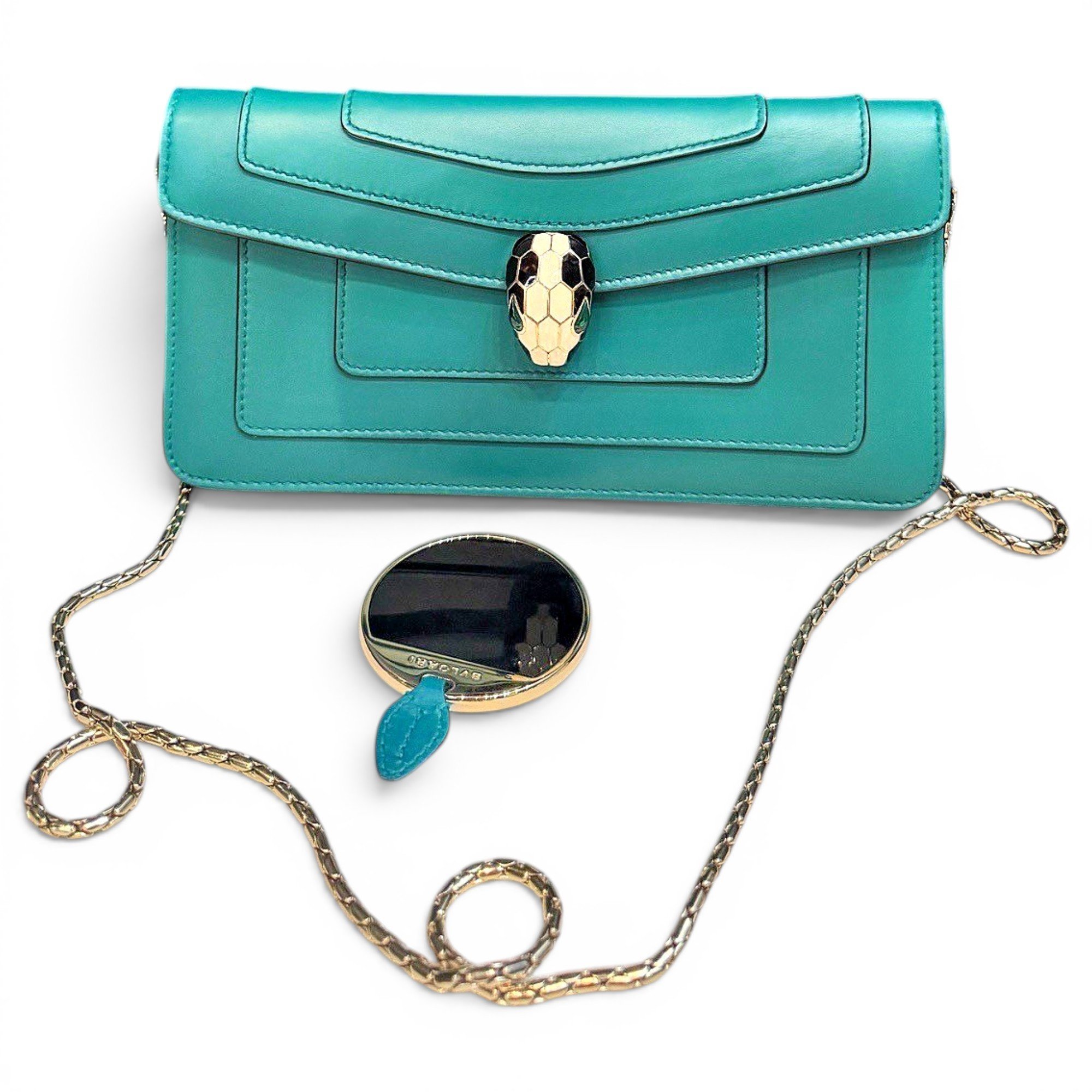 Serpenti leather handbag