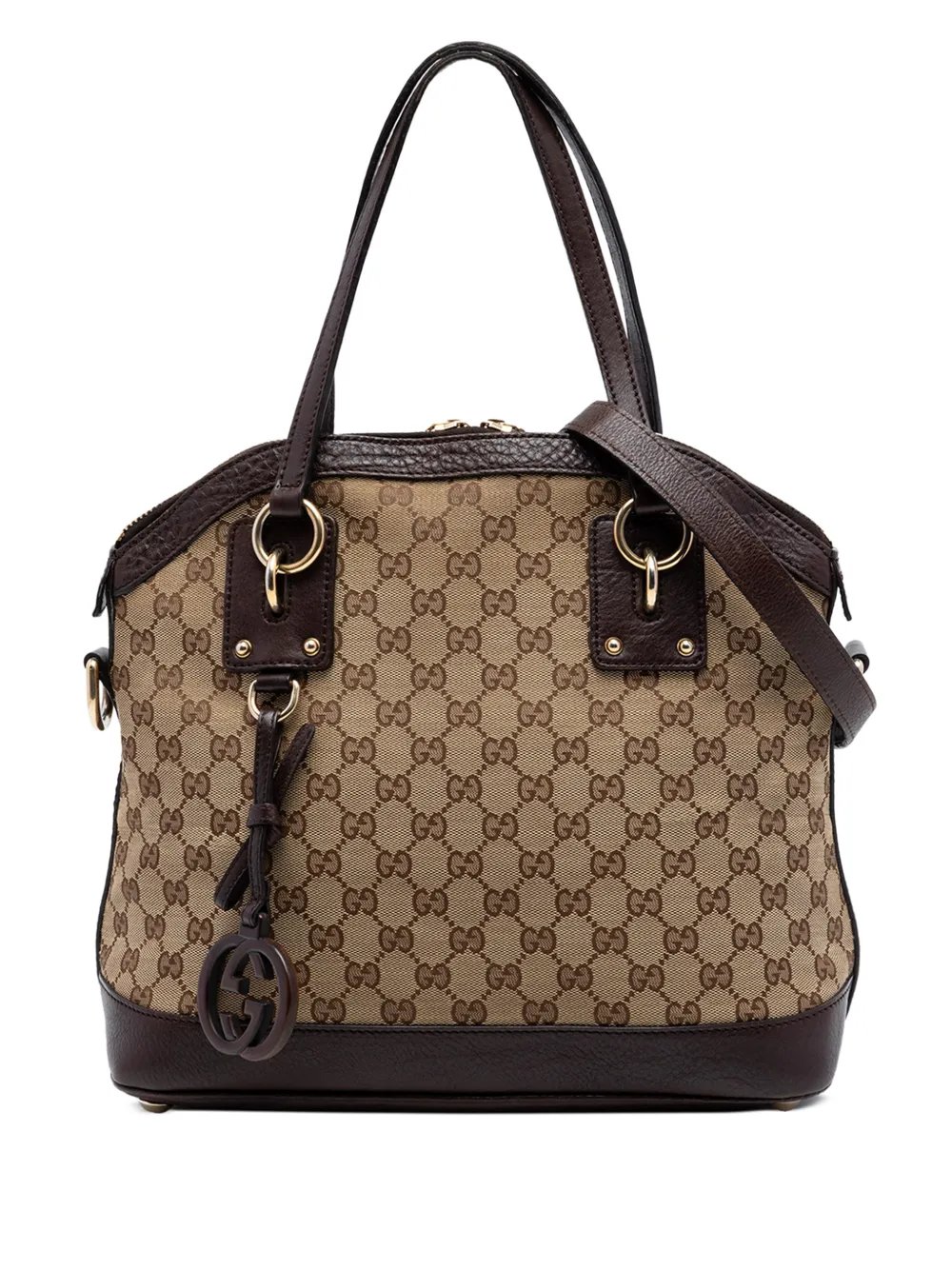 2016-2025 Medium GG Canvas Charm Dome satchel