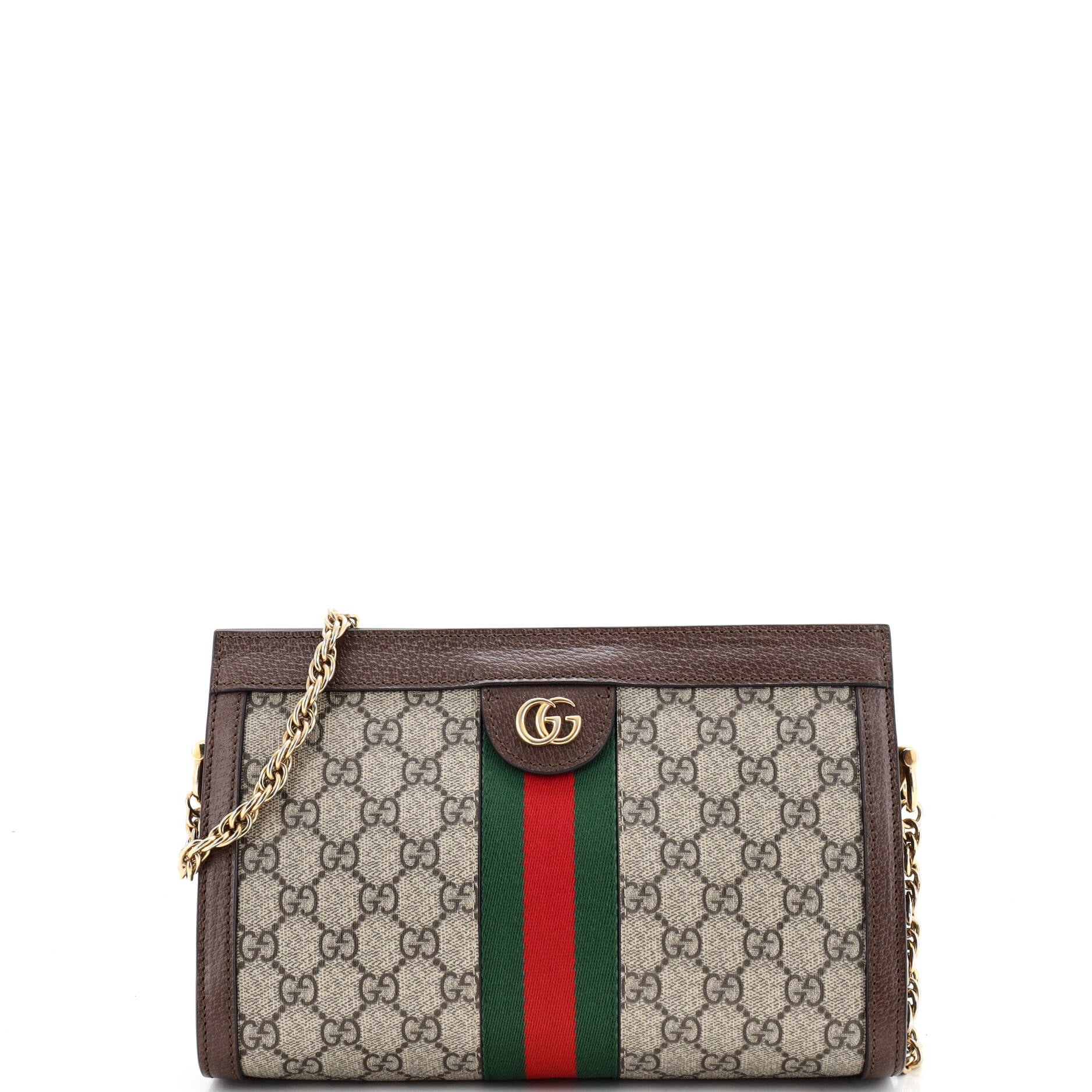 Ophidia Chain Shoulder Bag GG Coated Canvas Small