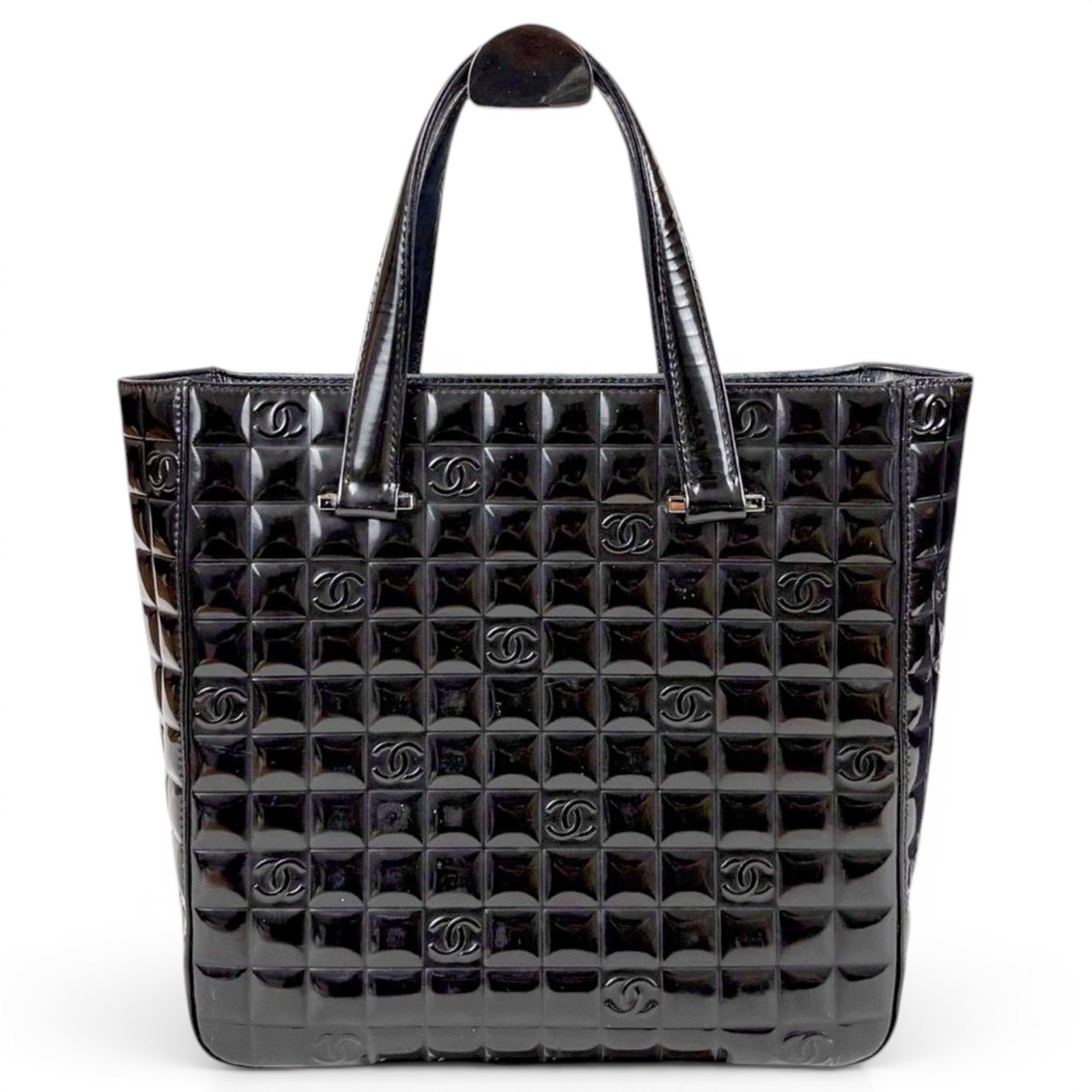 Patent leather tote