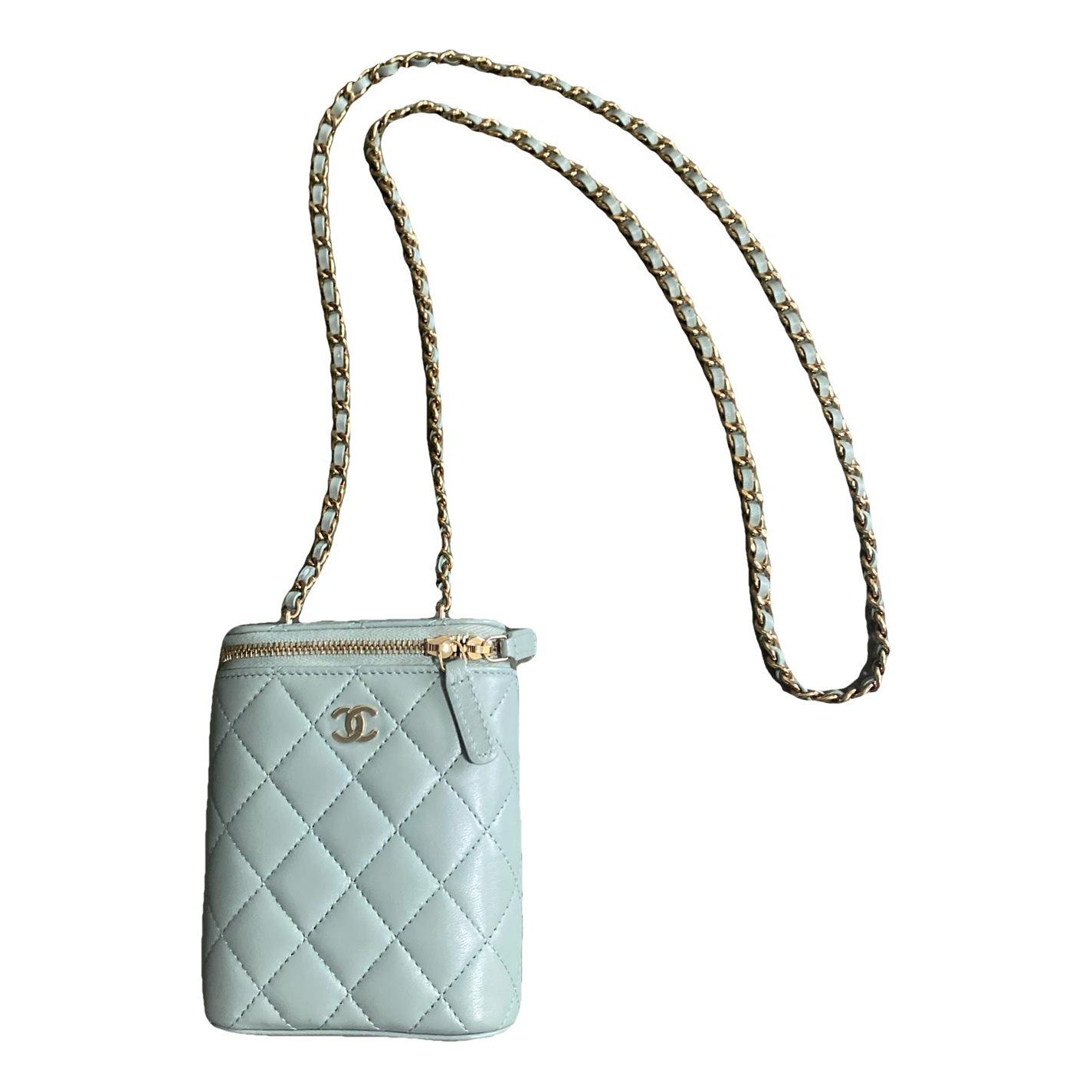 Leather clutch bag