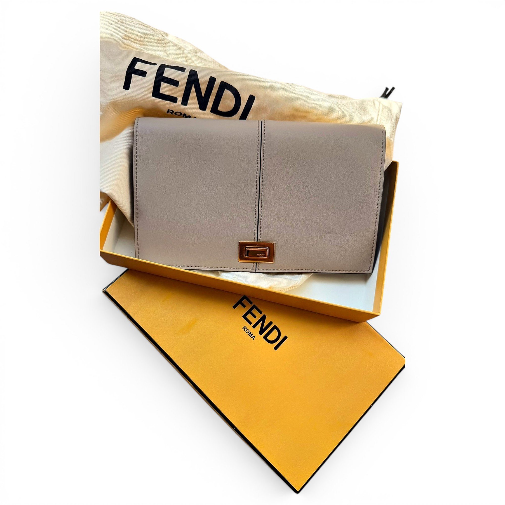 Leather clutch bag