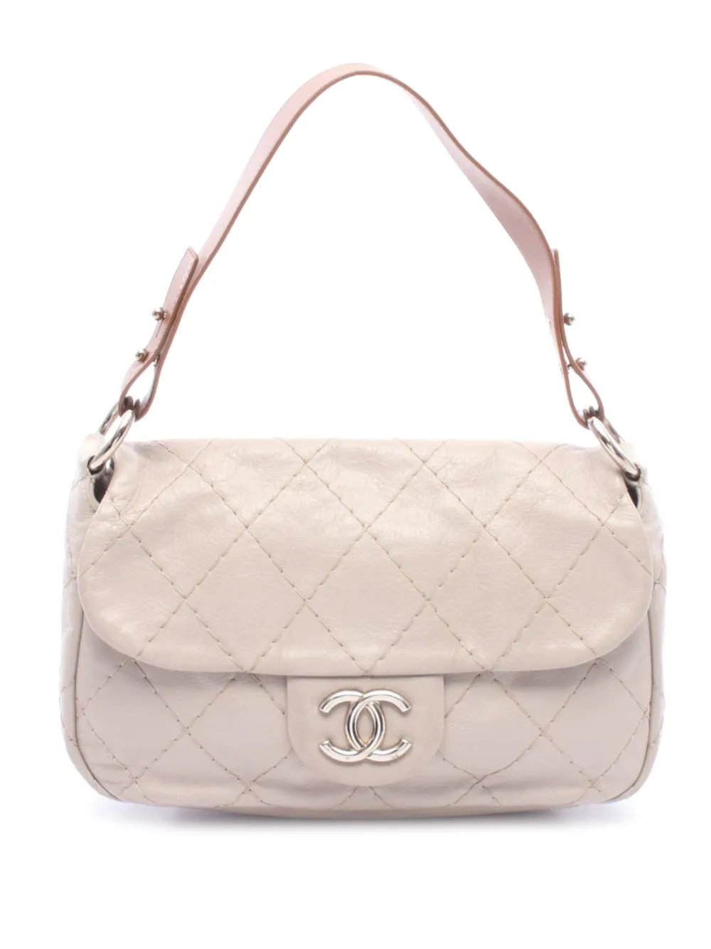 2011 Glazed Calfskin Stitched On The Road Flap shoulder bag