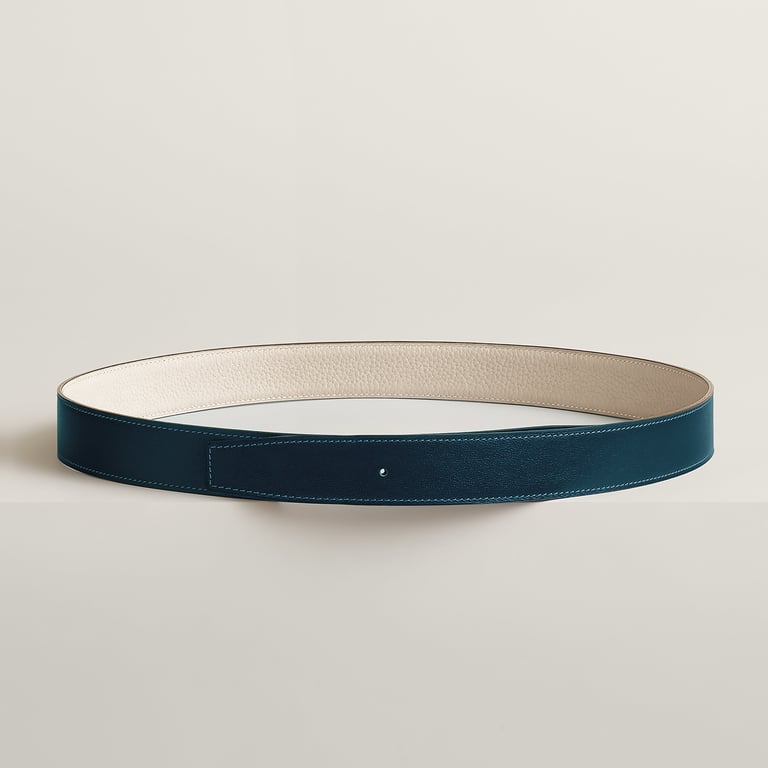 Reversible leather strap 32 mm