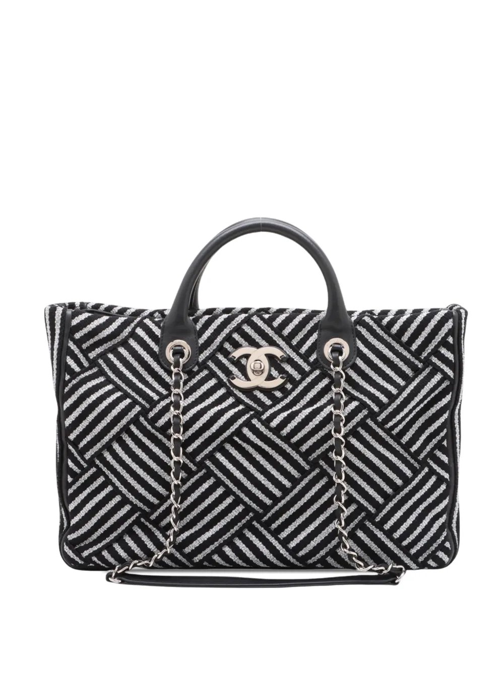 2016-2017 CC Woven Canvas Shopping Tote satchel