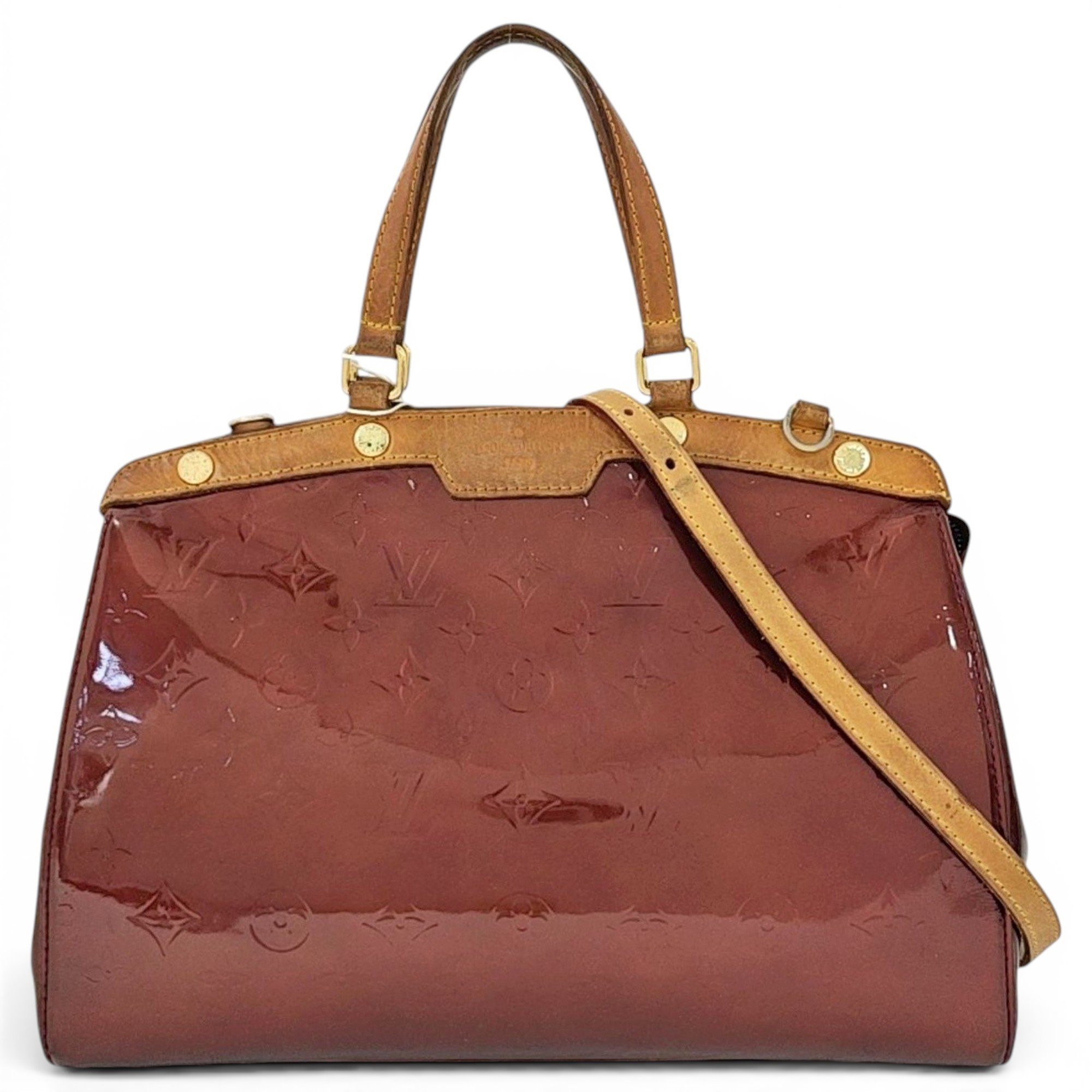 Patent leather handbag