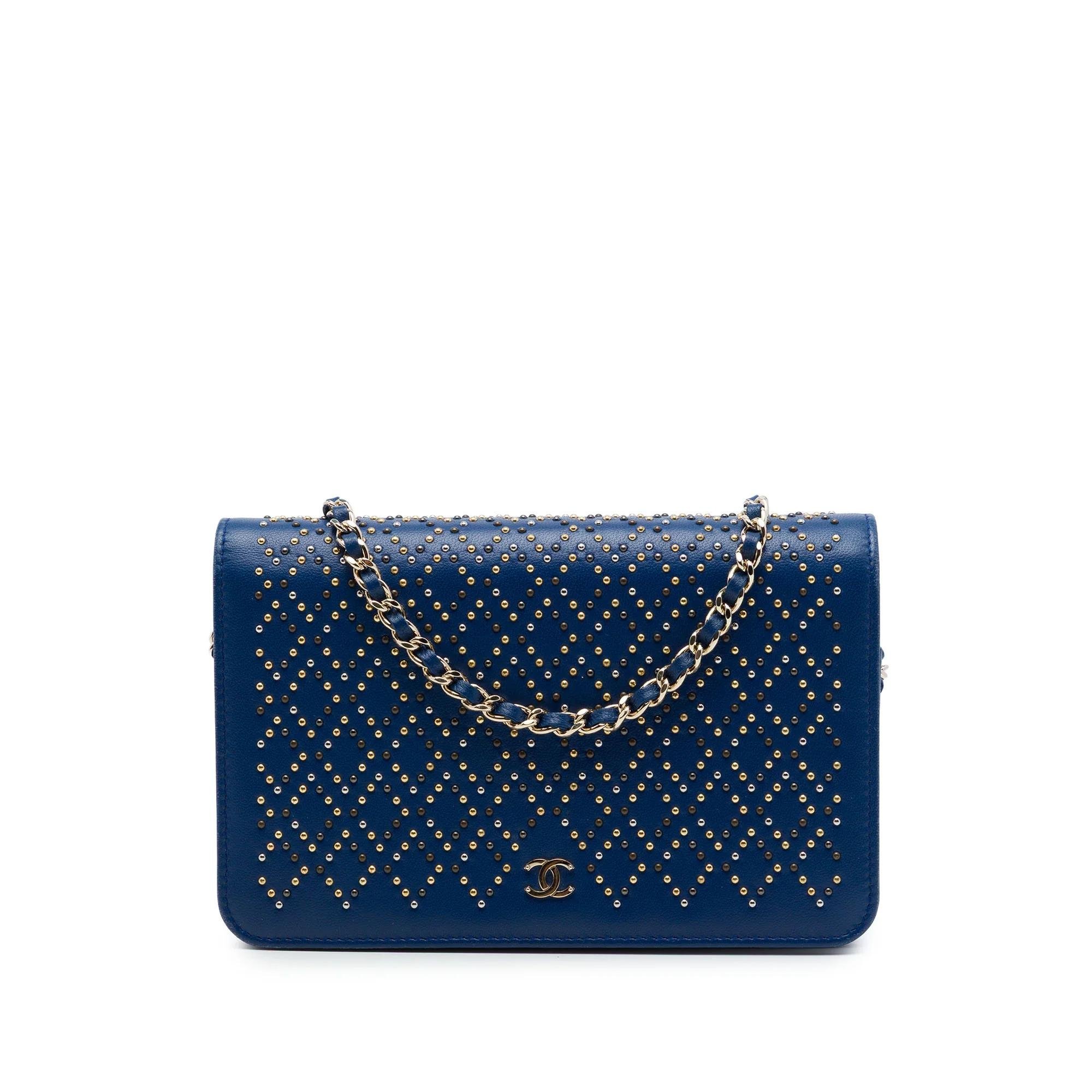 Wallet On Chain leather crossbody bag
