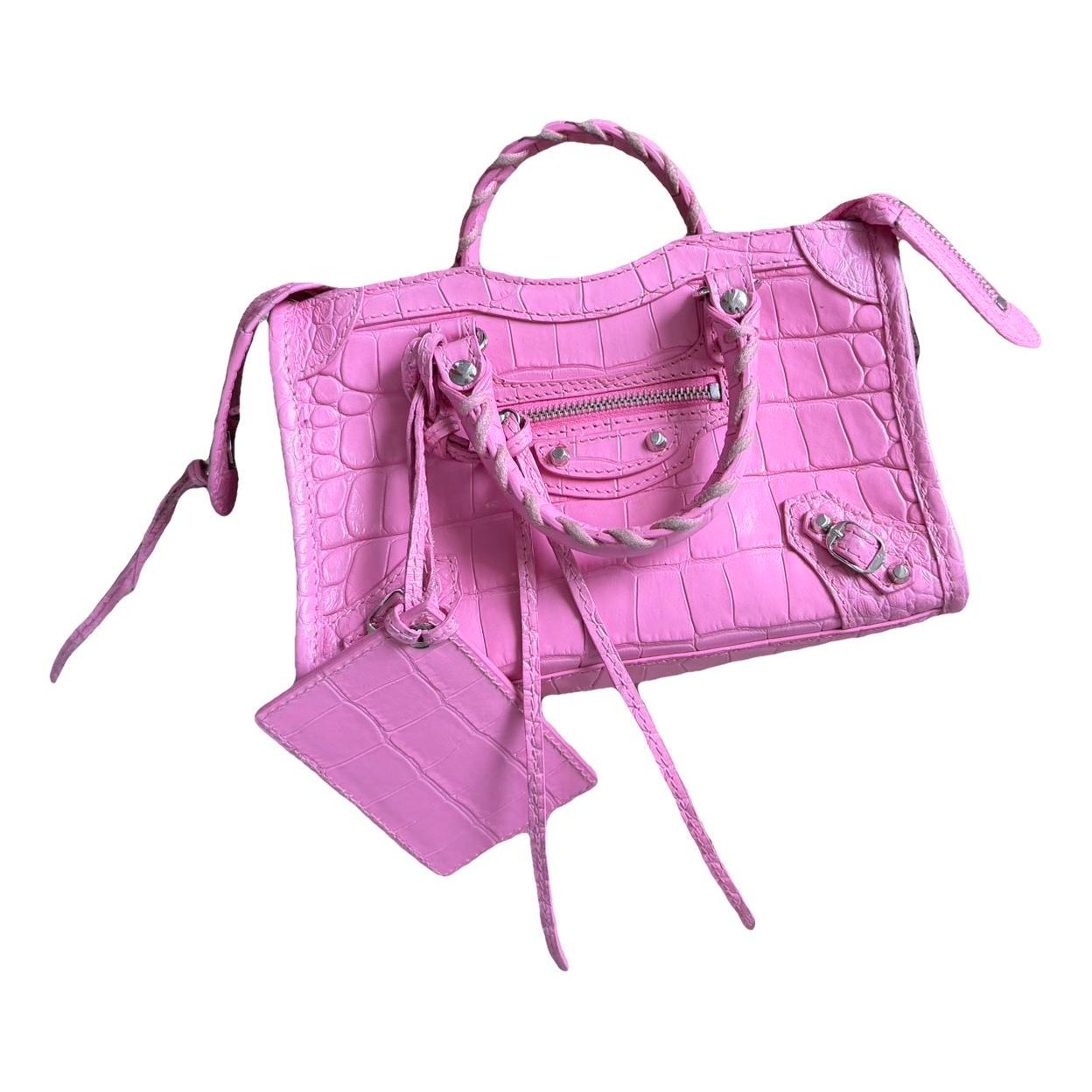 City leather handbag