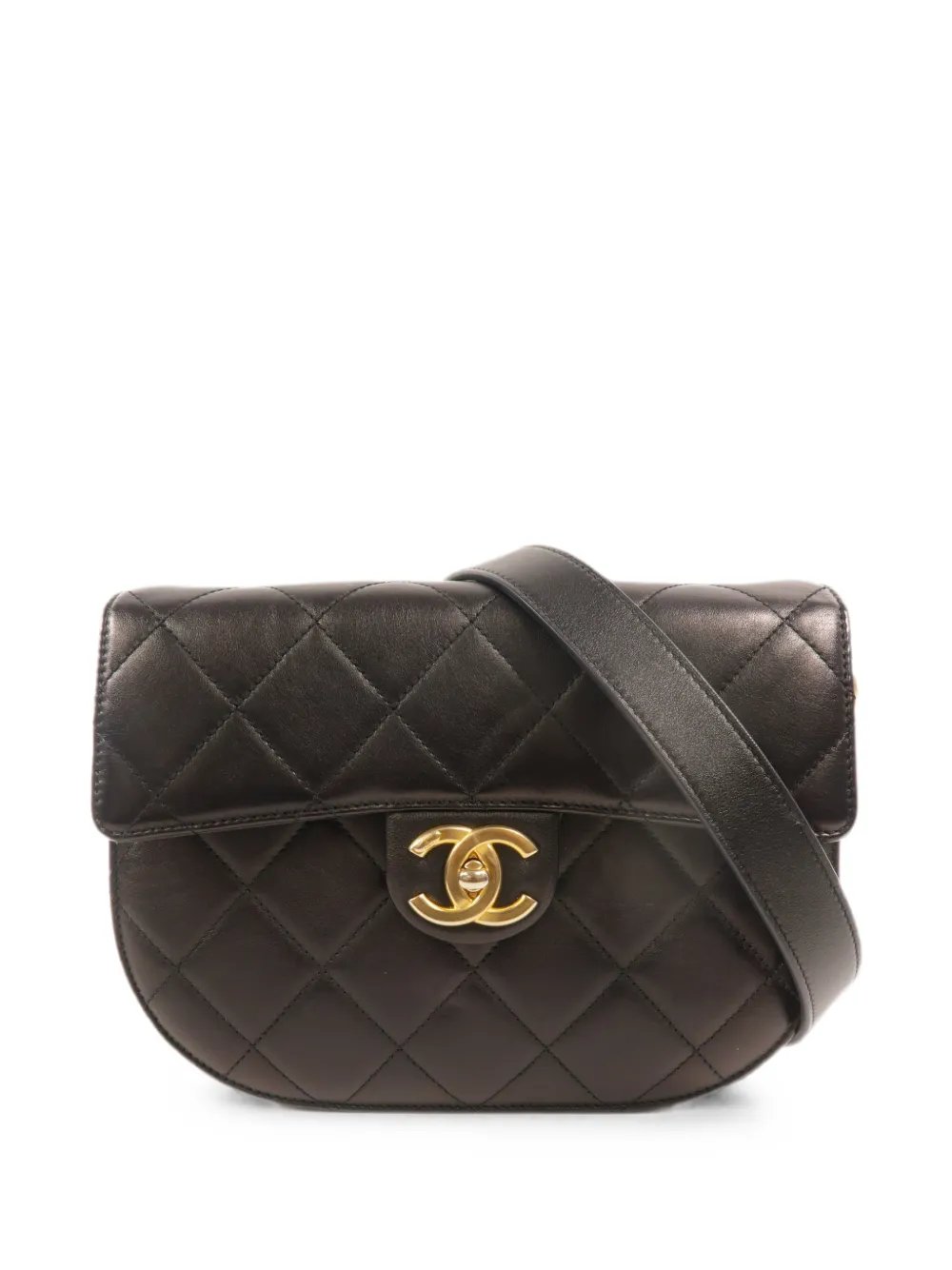 CC turn-lock quilted shoulder bag