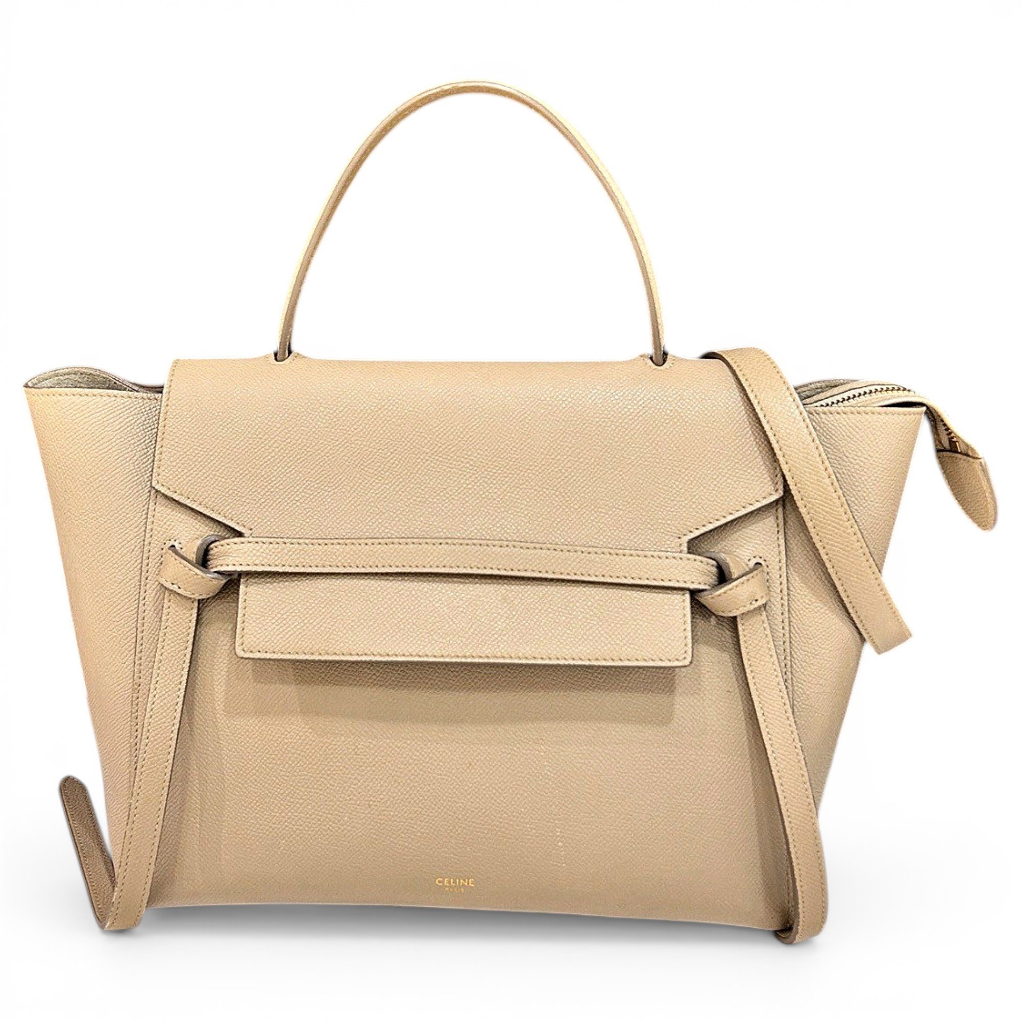 Belt leather handbag