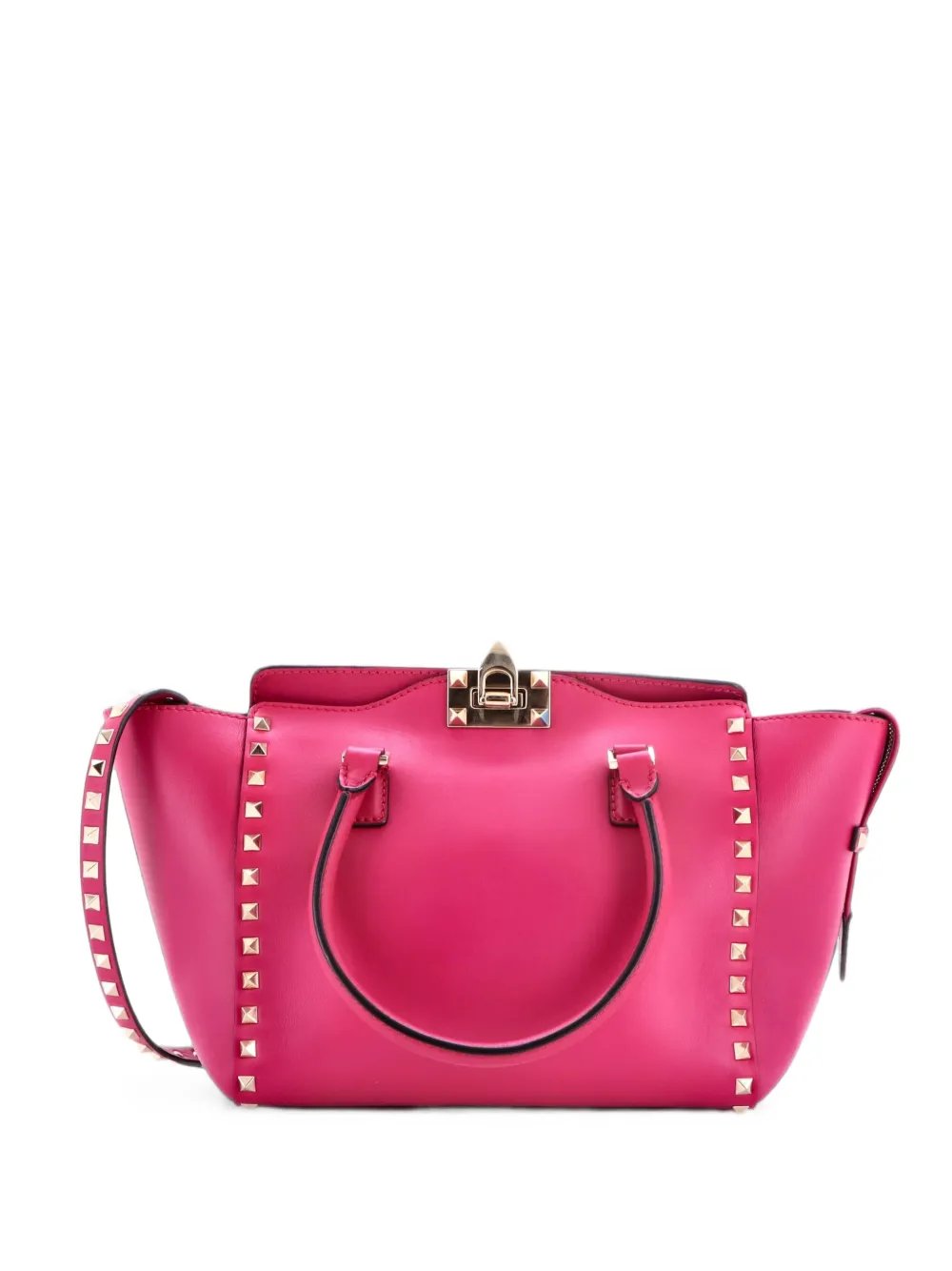 Rockstud Rigid Leather Small tote bag