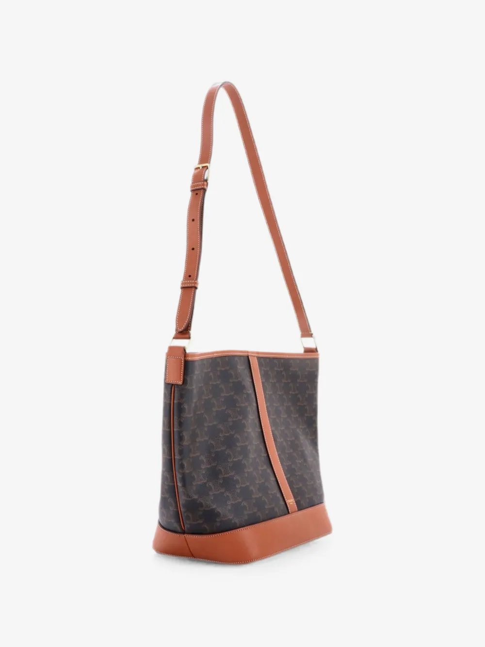 Triomphe Coated Canvas Medium bucket bag
