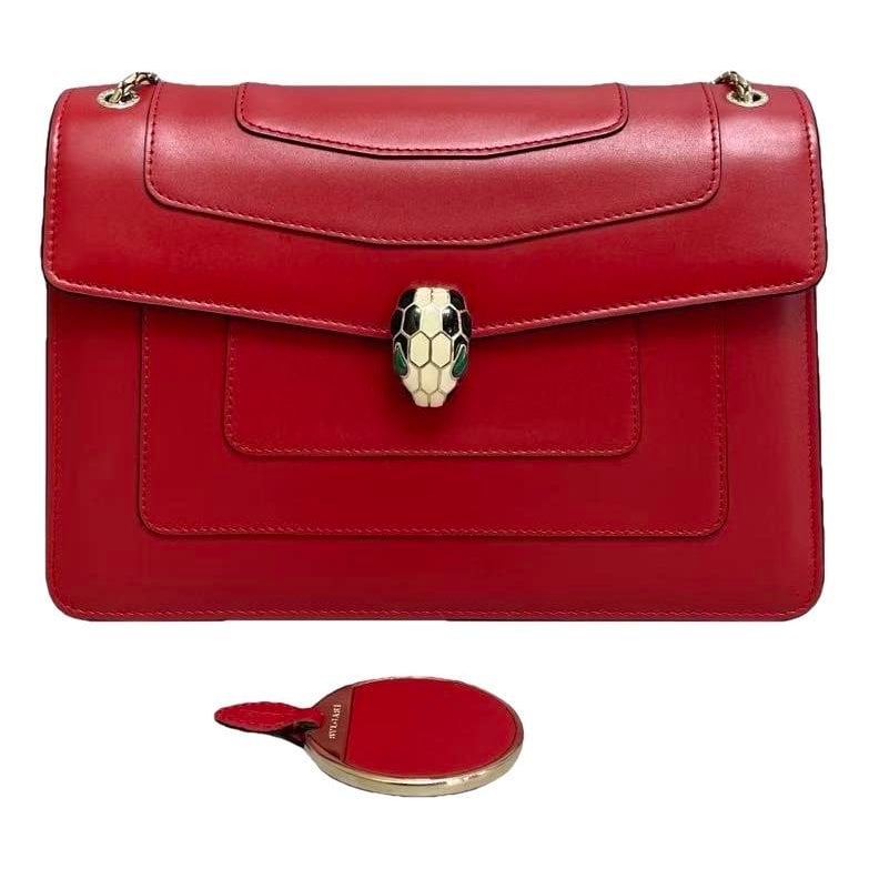 Serpenti leather handbag
