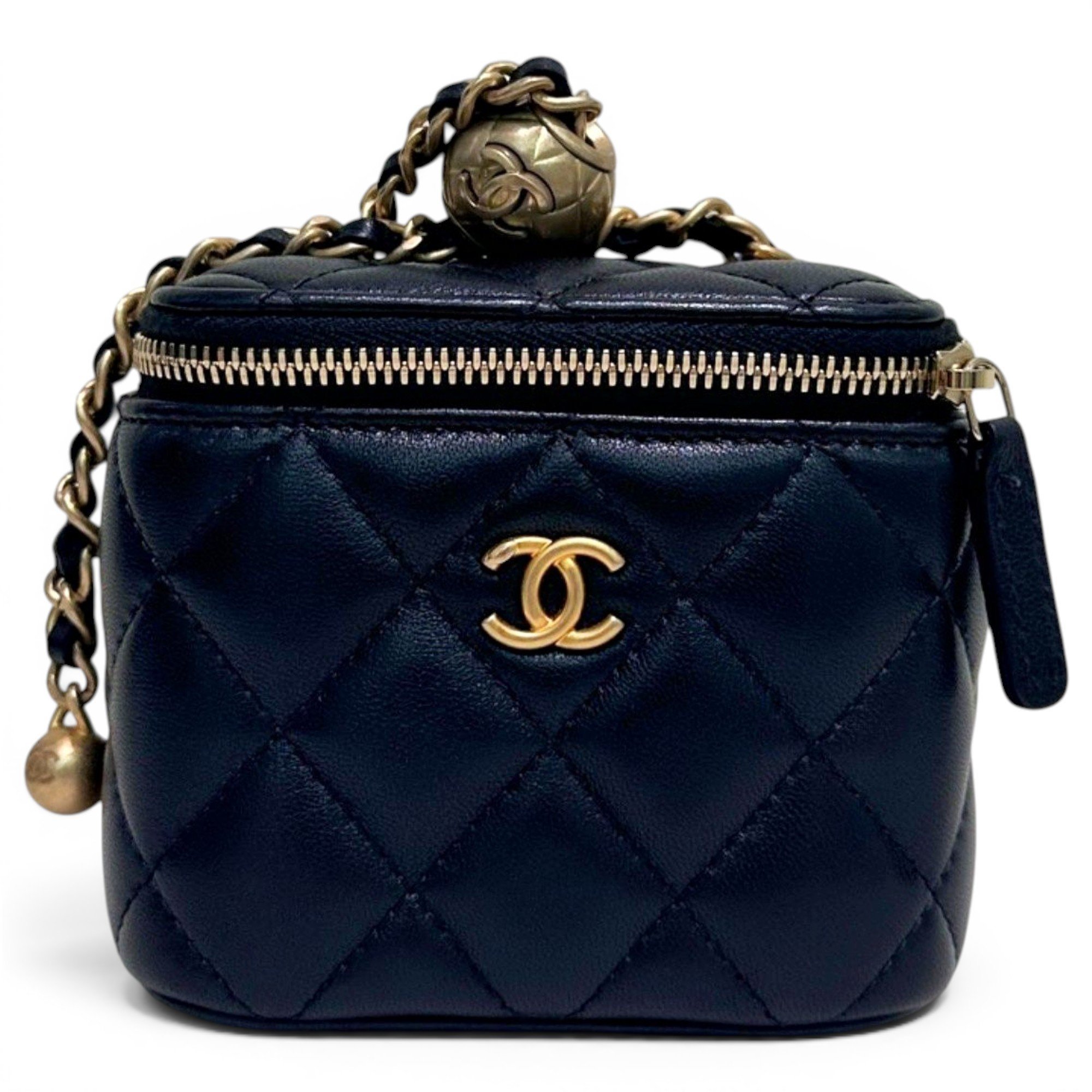 Vanity leather handbag
