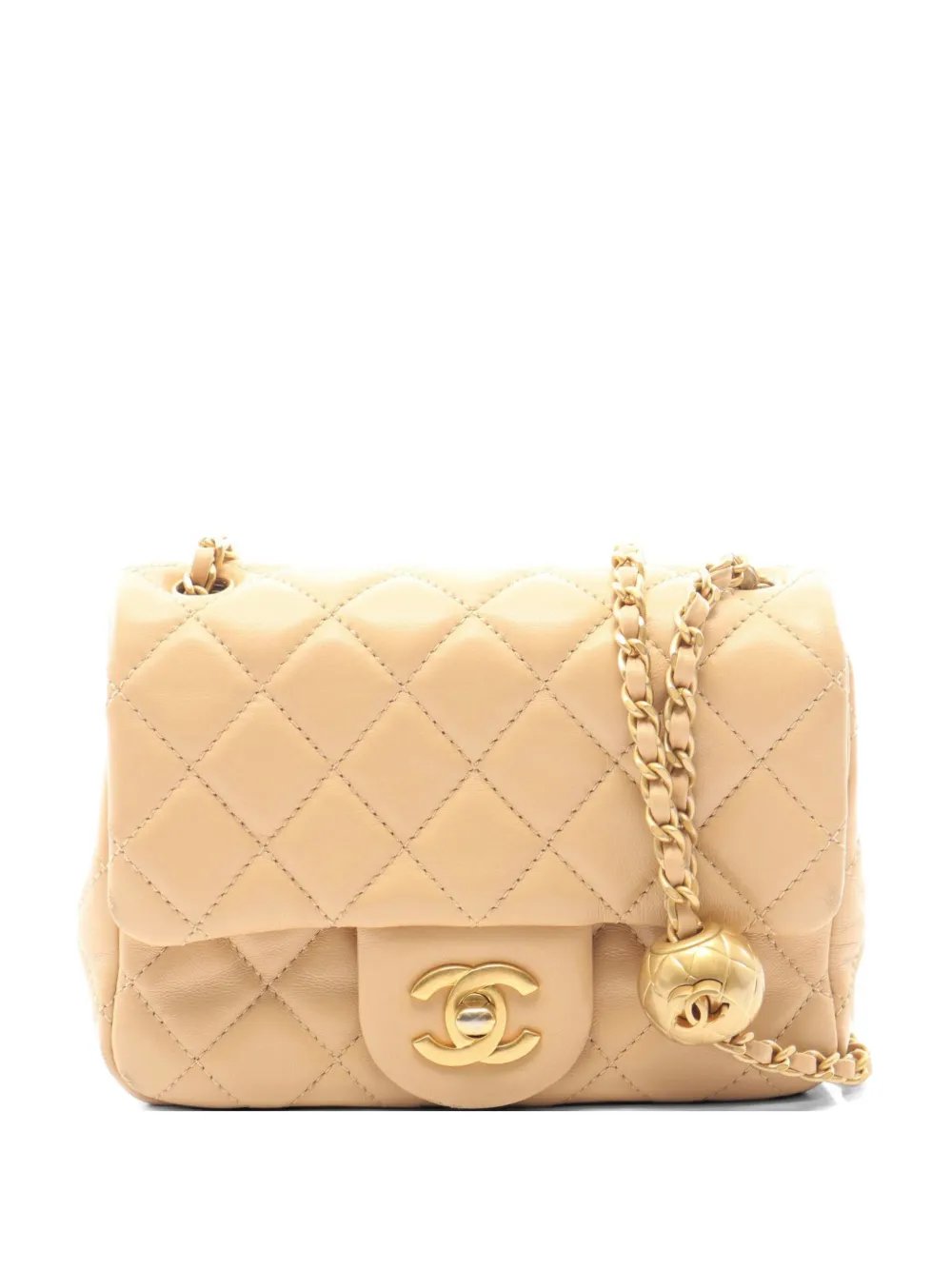 2021 mini Pearl Crush Square quilted cross body bag