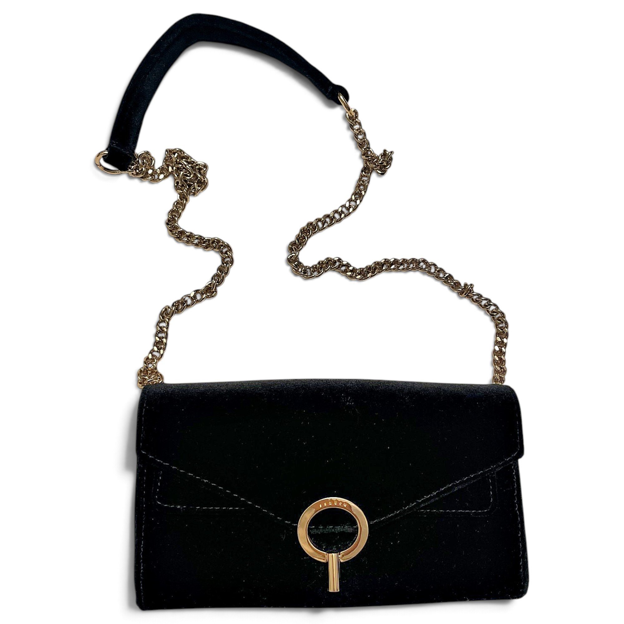Sandro Yza velvet crossbody bag