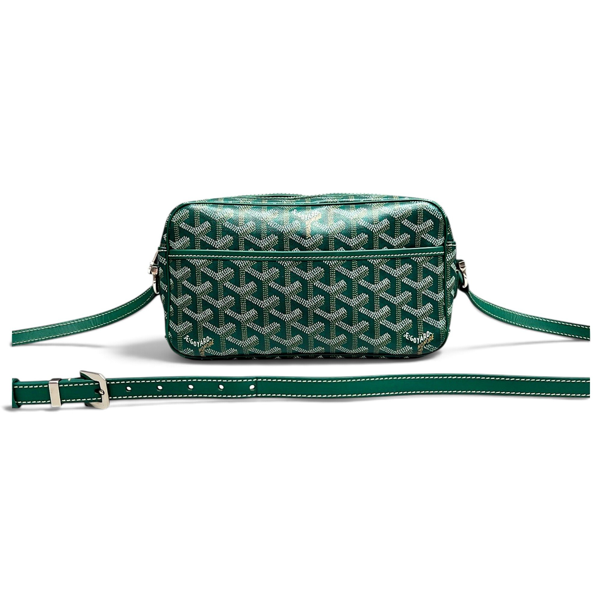 Goyard Cap vert leather crossbody bag