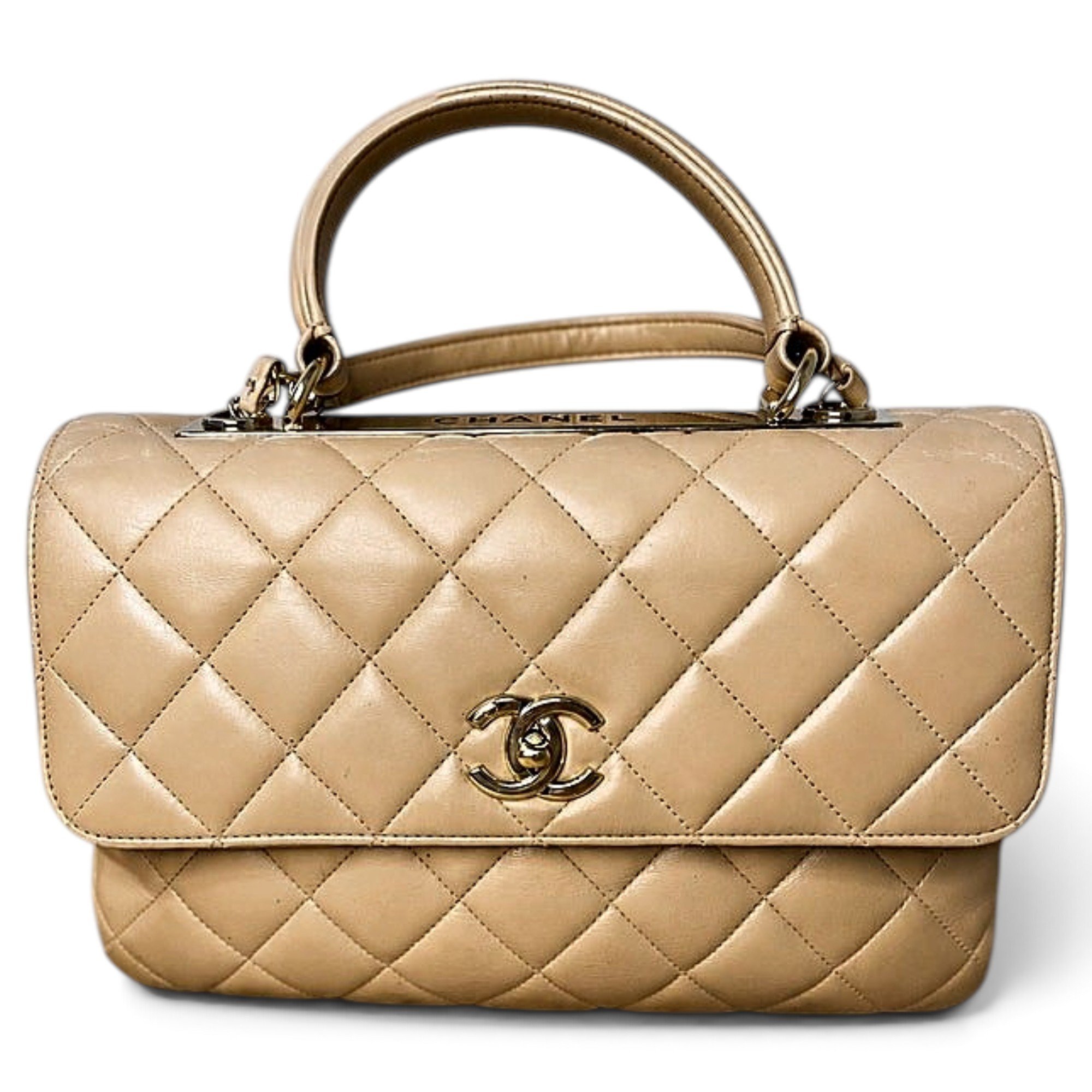 Trendy CC Flap leather handbag