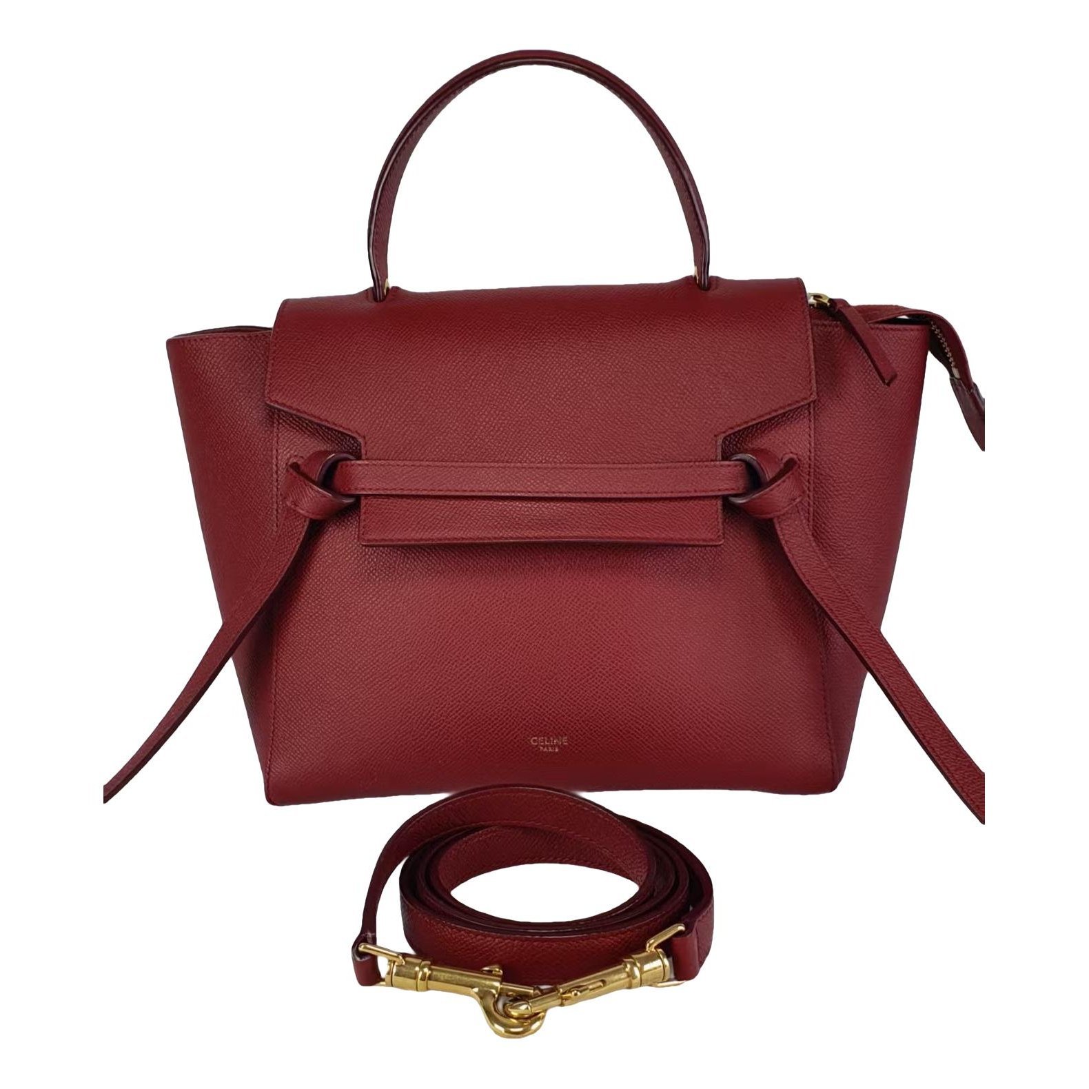 Belt leather handbag