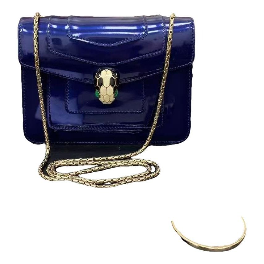 Serpenti patent leather handbag