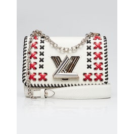Louis Vuitton Louis Vuitton White Epi Leather Braided Twist PM Bag