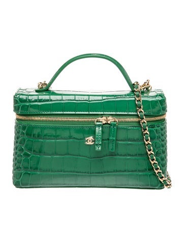 2026 Crocodile Embossed Slim Vanity Case