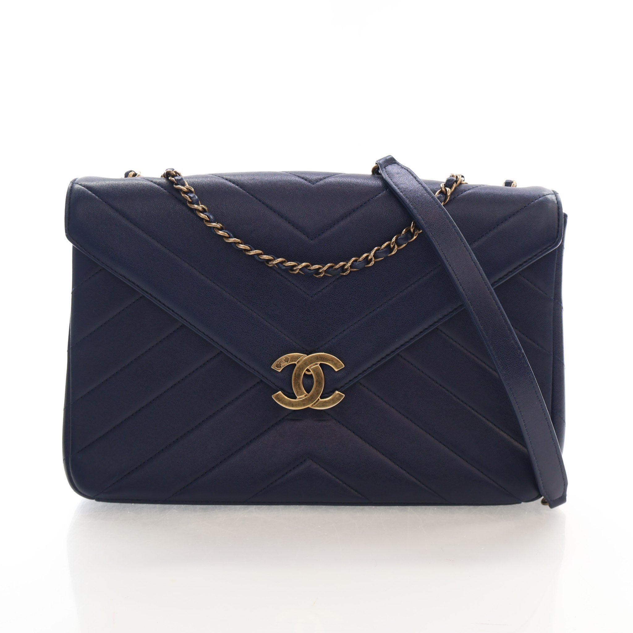 Chanel Medium Lambskin Chevron Paris-Seoul Envelope Flap Bag