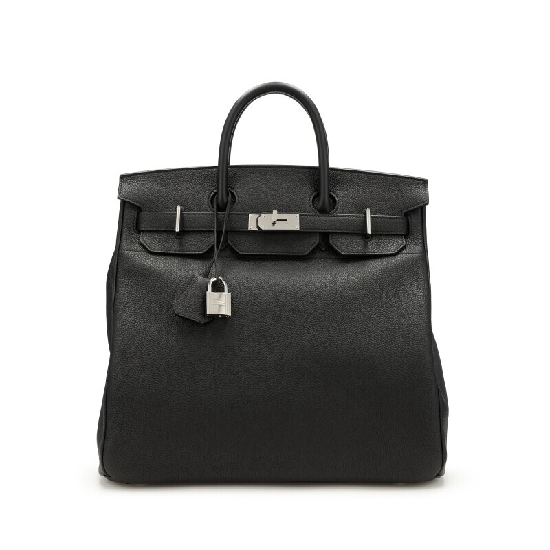 Hermes Black Togo HAC Haut à Courroies Birkin 40 Palladium Hardware, 2024