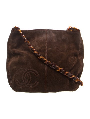 Suede CC Tortoise Shoulder Bag