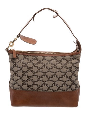 Canvas Triomphe Canvas Leather Tan Shoulder Bag
