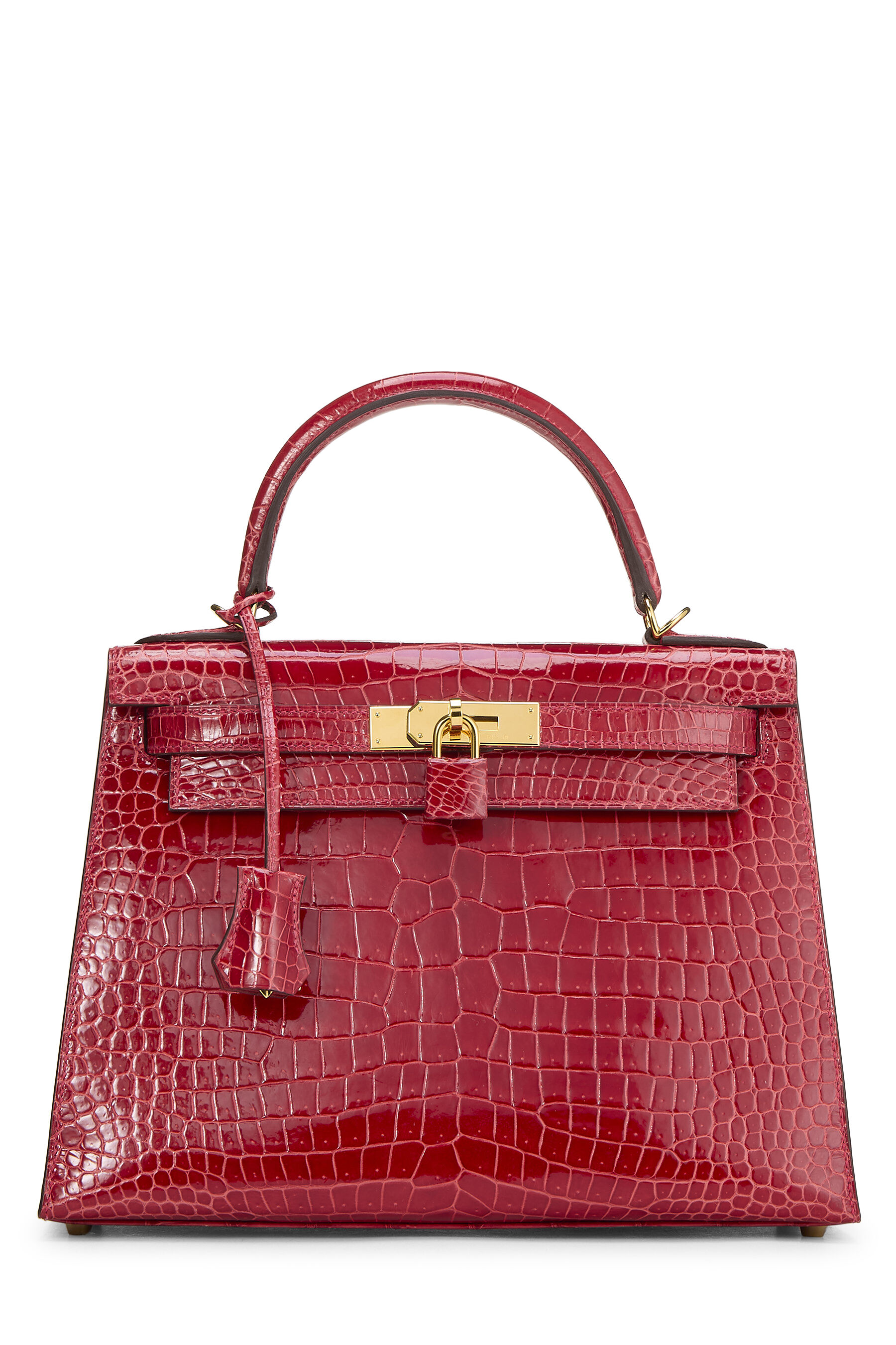 Hermès Braise Crocodile Porosus Kelly Sellier 28