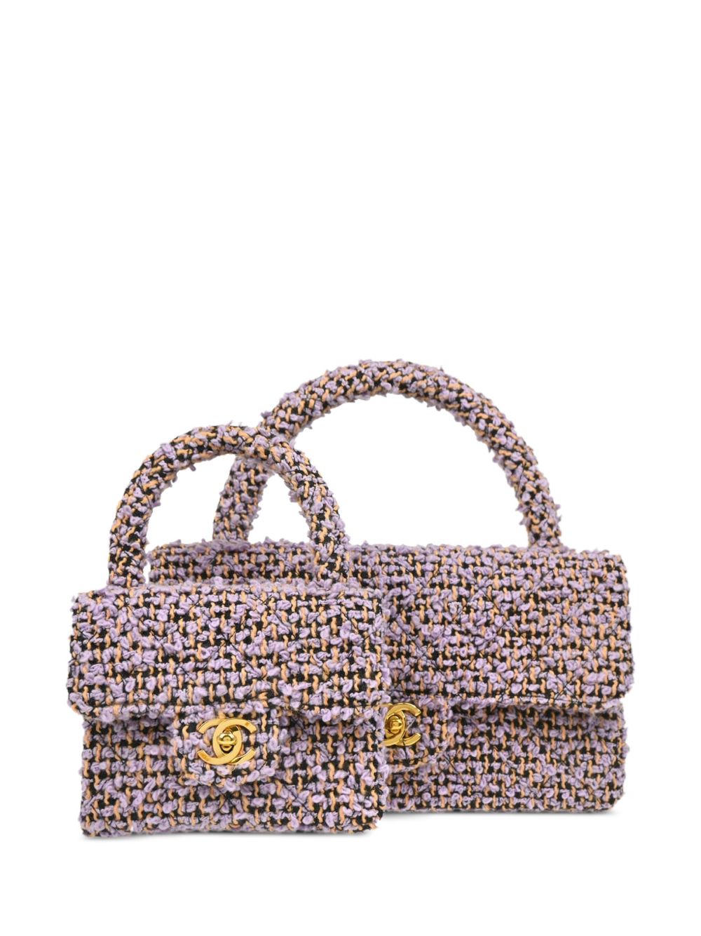 1995 Tweed Single Flap two-in-one handbag set