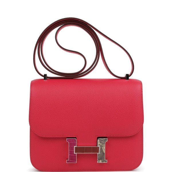 Hermes Pre-owned Hermes Constance 18 Rose Extreme Epsom Marquette Palladium Hardware