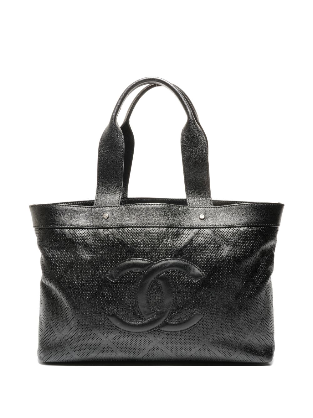 2007-2008 CC appliqué perforated leather tote bag