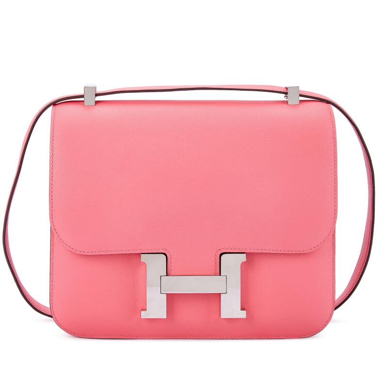 Hermes Rose Azalee Evercolor Constance 24 Palladium Hardware, 2017
