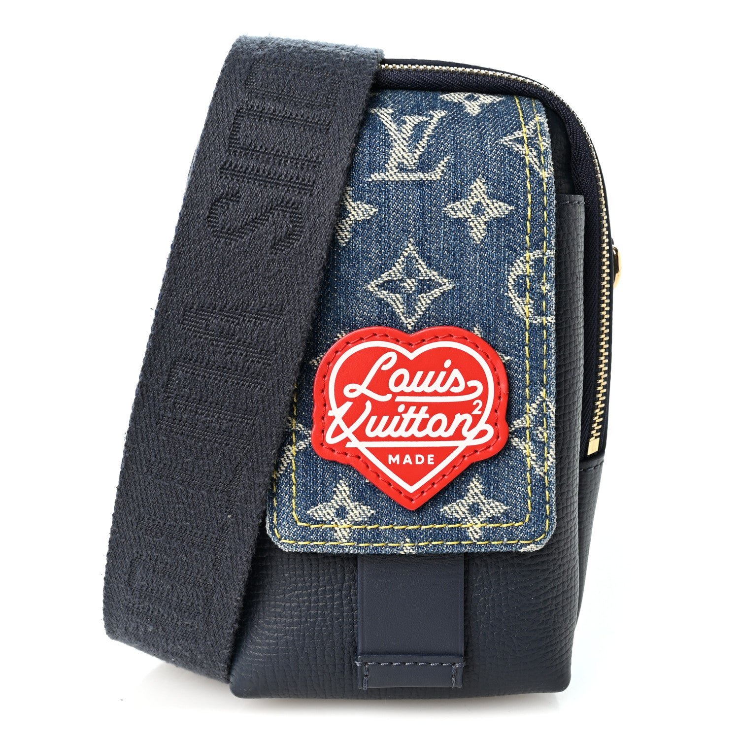 Louis Vuitton X NIGO Denim Monogram Flat Double Phone Pouch