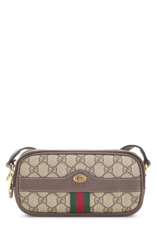 Brown GG Supreme Canvas Web Ophidia Crossbody Mini