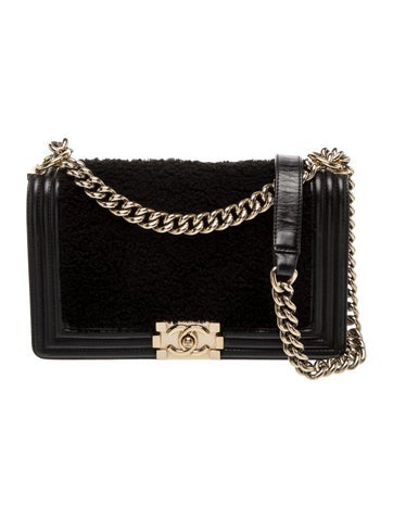 Medium Shearling Boy Bag