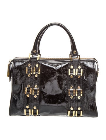 Patent Leather Top Handle Bag