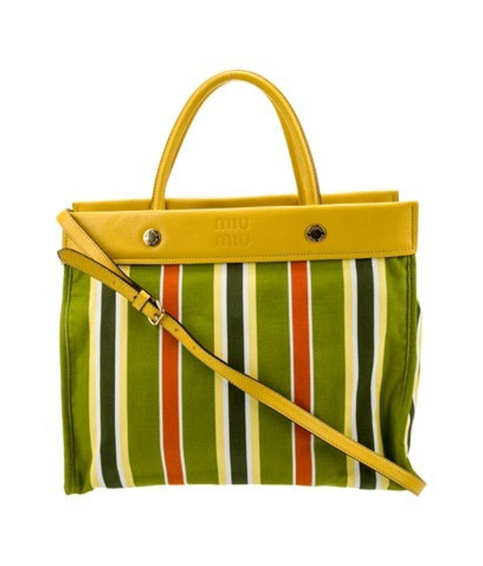 Miu Miu Miu Canvas Shoulder Bag