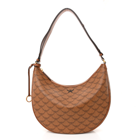 MCM Lauretos Nappa Medium Himmel Hobo Cognac