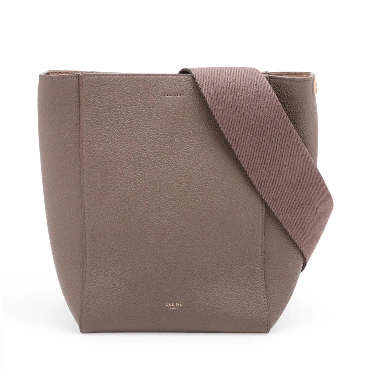 Celine Sangle bucket Small Leather Shoulder bag Brown