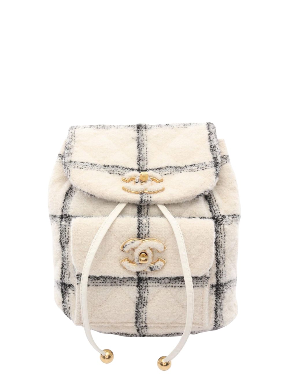 2021-2026 Large Quilted Wool Duma Drawstring backpack