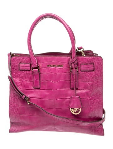 Embossed Leather Top Handle Bag