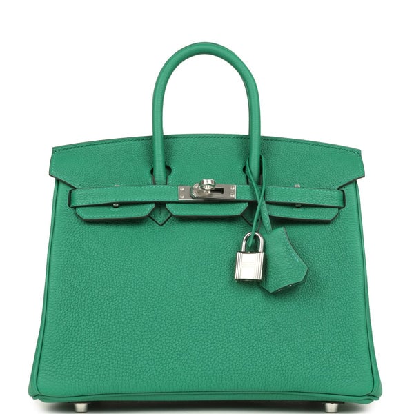 Hermes Hermes Birkin 25 Vert Vertigo Togo Palladium Hardware