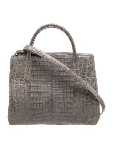 Crocodile Top Handle Bag