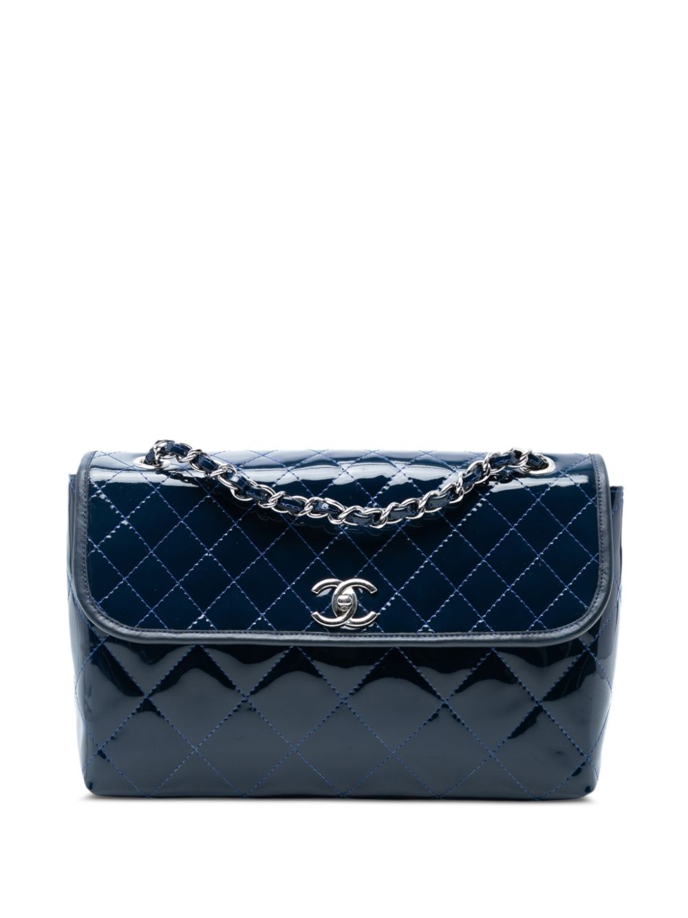 2011 Quilted Patent In The Business Flap shoulder bag