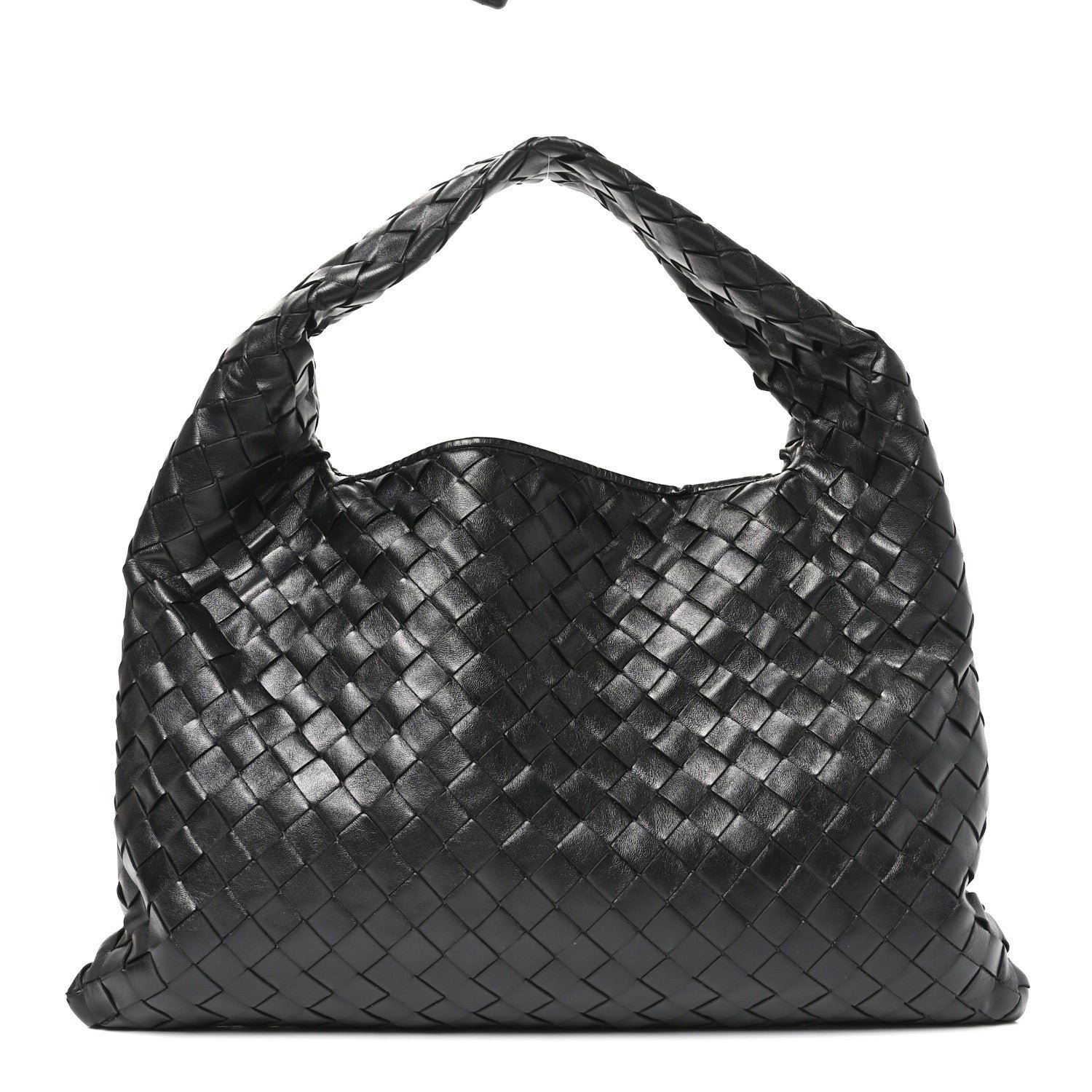 Calfskin Intrecciato Small Hop Black